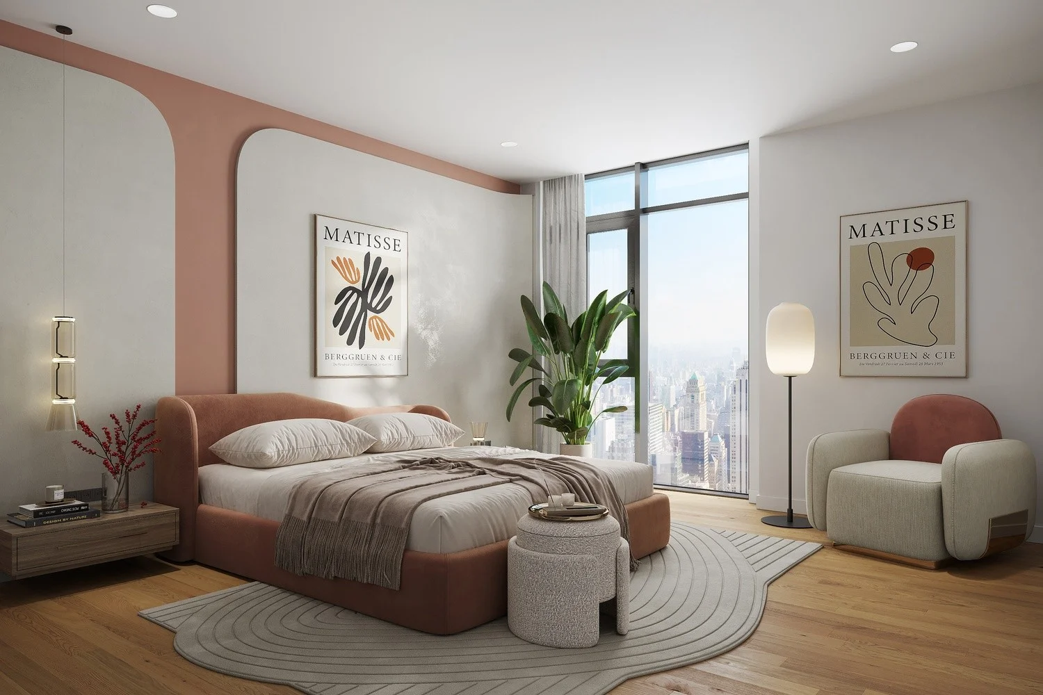 Bedroom Contemporary style Virtual staging (BC_0048) BC_0048_view_1