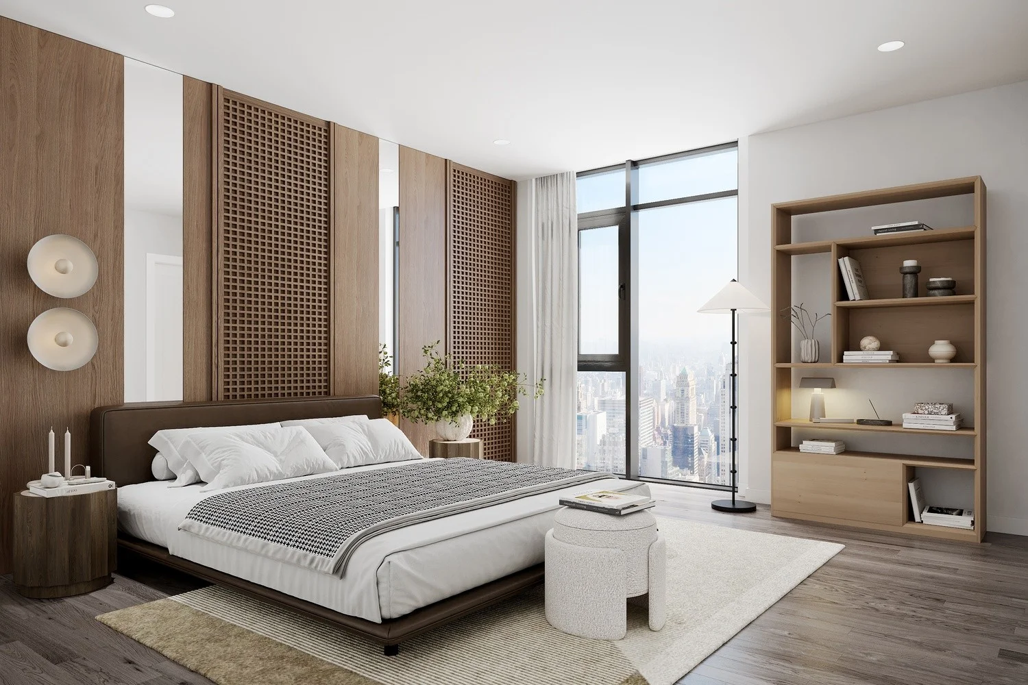 Bedroom Mid-Century Modern style Virtual staging (BMC_0045) BMC_0045_view_1.jpg