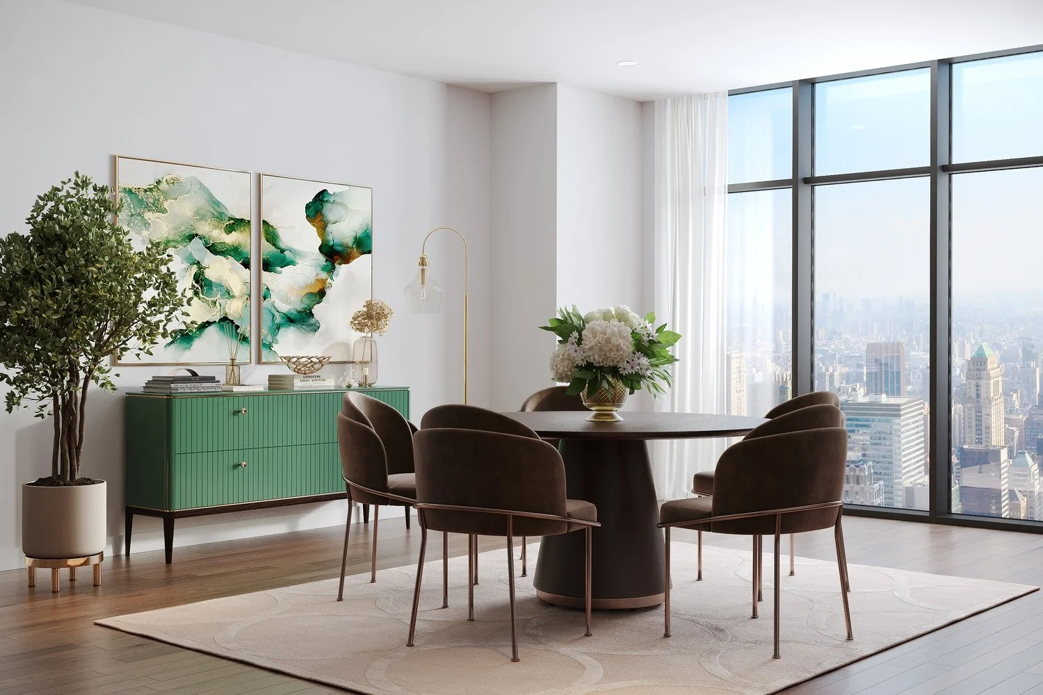 Dining room Transitional style Virtual staging (DT_0012) DT_0012_view_1.jpg