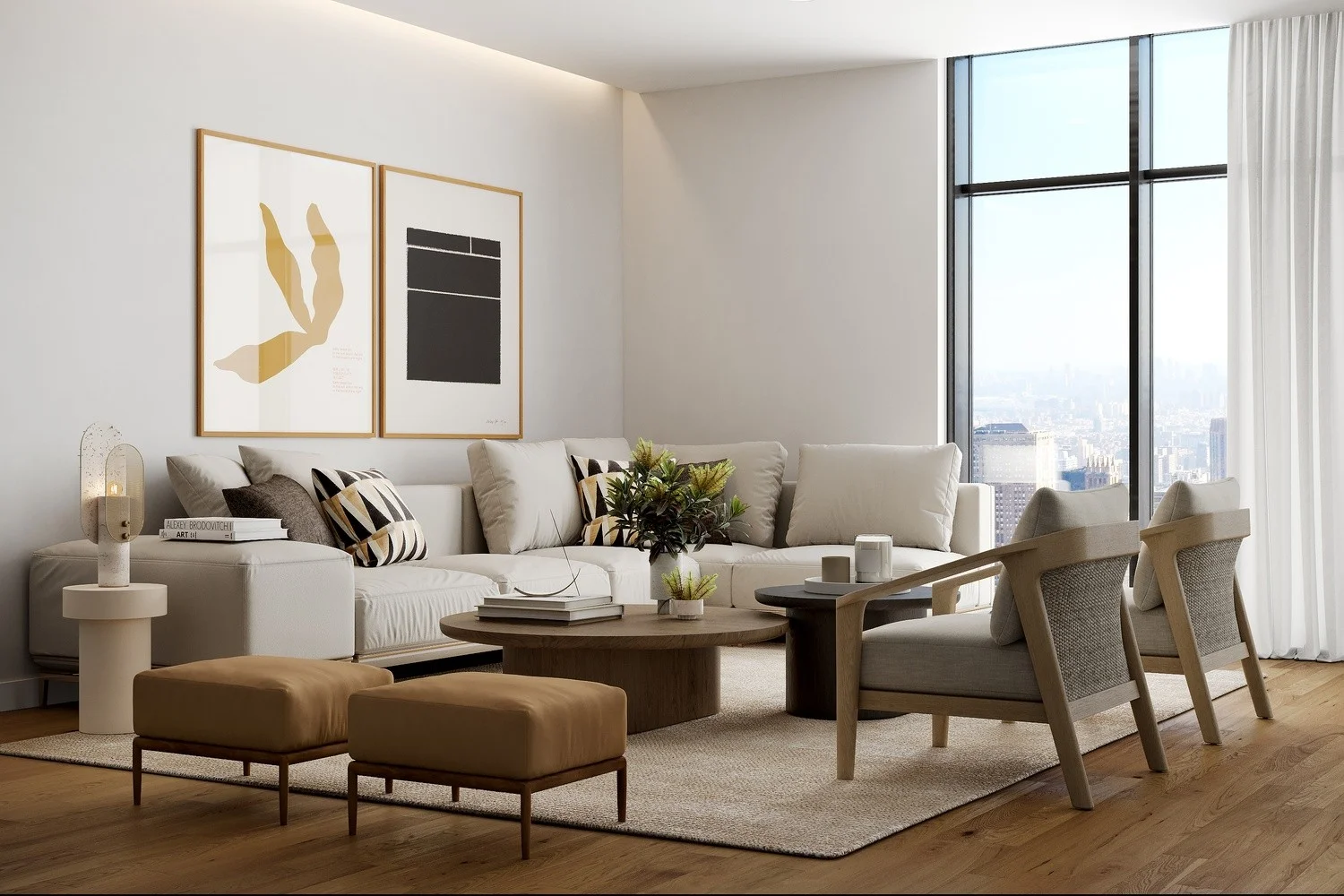 Living-Dining room Mid-Century Modern style Virtual staging (LDMC_0004) LDMC_0004_view_2-1.jpg